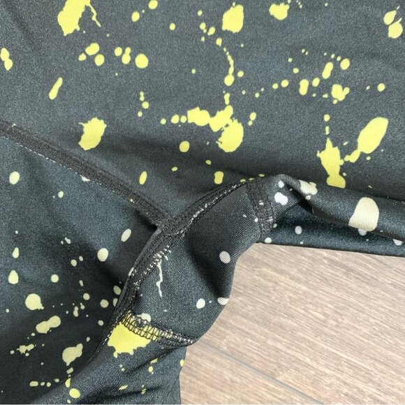 Terez for Soulcycle Paint Splatter Leggings High Rise Waist Black Size Small - Picture 7 of 13